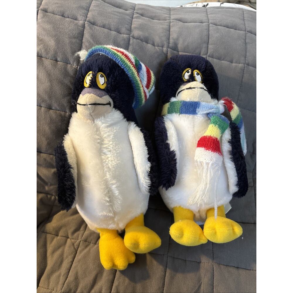 Vintage 1987 Sea World Pete and Penny Penguins Plush Stuffed Animal 17" Ohio